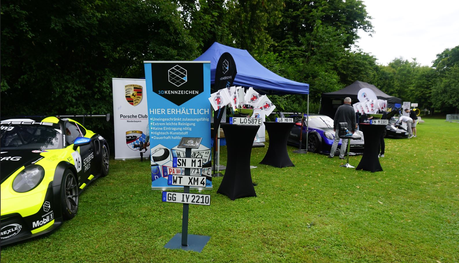 11. Porschetreffen in Bad Füssing: 3D-Kennzeichen GmbH vorne mit dabei